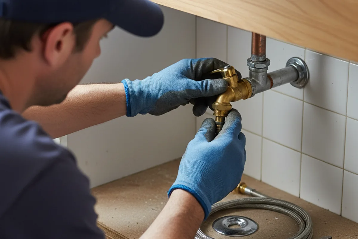 Shutoff valve and fitting work during Emergency Plumbing in Middletown